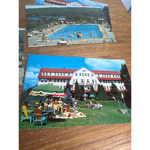 Vintage Hotel Monte Carlo Postcard Lot Walton Lake Monroe New York Dexter Photo - Picture 8 of 8